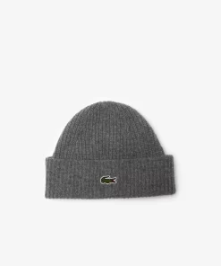 Lacoste Mutzen>Unisex Beanie Aus Gerippter Wolle Heidekraut Grau Yrd