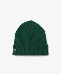 Lacoste Mutzen>Unisex Beanie Aus Gerippter Wolle Grun 132