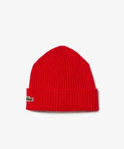 Lacoste Mutzen>Unisex Beanie Aus Gerippter Wolle Rot 240