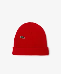 Lacoste Mutzen>Unisex Beanie Aus Gerippter Wolle Rot 240