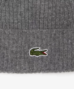 Lacoste Mutzen>Unisex Beanie Aus Gerippter Wolle Heidekraut Grau Yrd