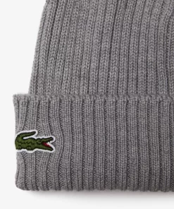 Lacoste Mutzen>Unisex Beanie Aus Gerippter Wolle Heidekraut Grau Yrd