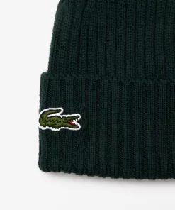 Lacoste Mutzen>Unisex Beanie Aus Gerippter Wolle Sinople Grun Yzp