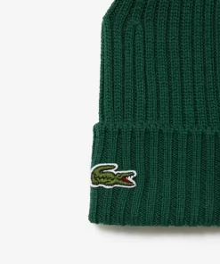 Lacoste Mutzen>Unisex Beanie Aus Gerippter Wolle Grun 132