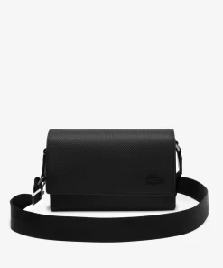 Lacoste Crossbody Taschen>Unisex Chantaco Tasche Mit Klappenverschluss Aus Kalbsleder Black 000