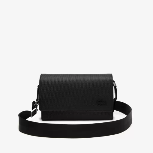 Lacoste Crossbody Taschen>Unisex Chantaco Tasche Mit Klappenverschluss Aus Kalbsleder Black 000