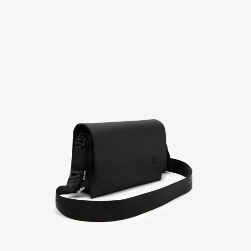 Lacoste Crossbody Taschen>Unisex Chantaco Tasche Mit Klappenverschluss Aus Kalbsleder Black 000