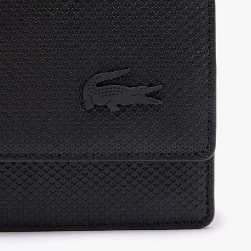 Lacoste Crossbody Taschen>Unisex Chantaco Tasche Mit Klappenverschluss Aus Kalbsleder Black 000