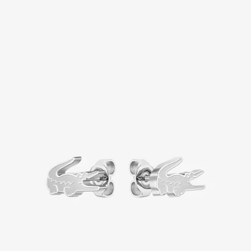 Lacoste Schmuck>Unisex Crocodile Ohrringe Silver 045