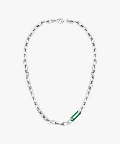 Lacoste Schmuck>Unisex Ensemble Halskette Silver And Green 041