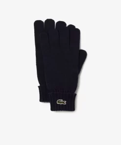 Lacoste Schals & Tucher>Unisex Handschuhe Aus Wolljersey Navy Blau 166