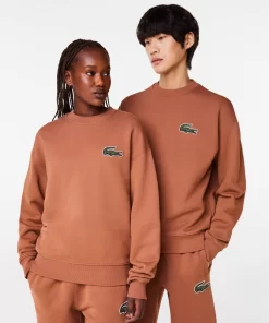 Lacoste Sweatshirts>Unisex Jogger-Sweatshirt Mit Krokodil-Aufnaher Hellbraun Lfa