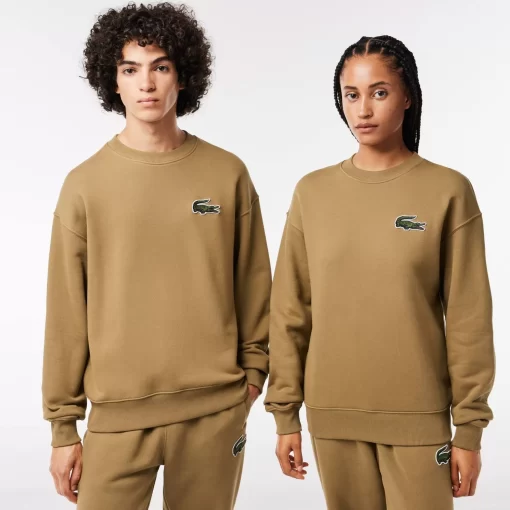 Lacoste Sweatshirts>Unisex Jogger-Sweatshirt Mit Krokodil-Aufnaher Braun Six