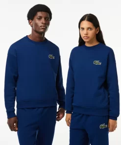 Lacoste Sweatshirts>Unisex Jogger-Sweatshirt Mit Krokodil-Aufnaher Navy Blau F9F