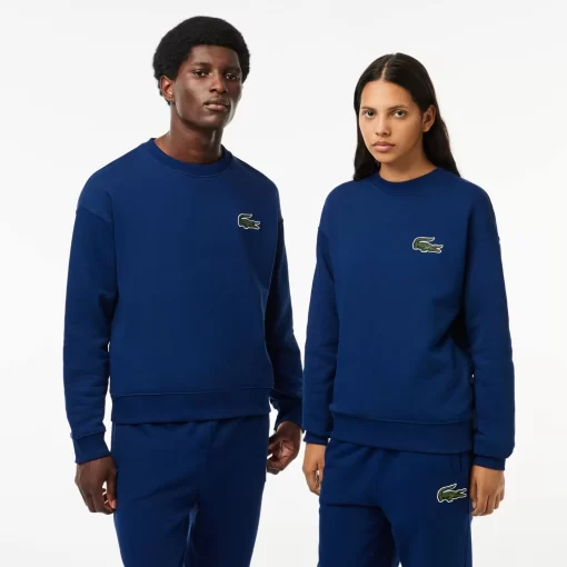 Lacoste Sweatshirts>Unisex Jogger-Sweatshirt Mit Krokodil-Aufnaher Navy Blau F9F