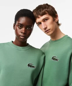 Lacoste Sweatshirts>Unisex Jogger-Sweatshirt Mit Krokodil-Aufnaher Khaki Grun Kx5