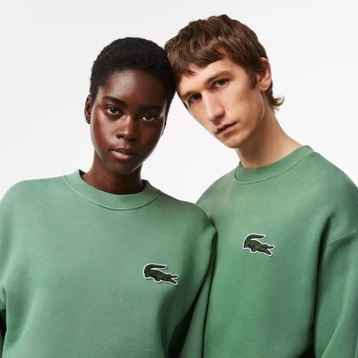 Lacoste Sweatshirts>Unisex Jogger-Sweatshirt Mit Krokodil-Aufnaher Khaki Grun Kx5