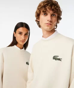 Lacoste Sweatshirts>Unisex Jogger-Sweatshirt Mit Krokodil-Aufnaher Creme Xfj