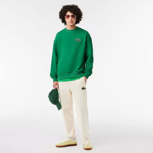 Lacoste Sweatshirts>Unisex Jogger-Sweatshirt Mit Krokodil-Aufnaher Grun Cnq