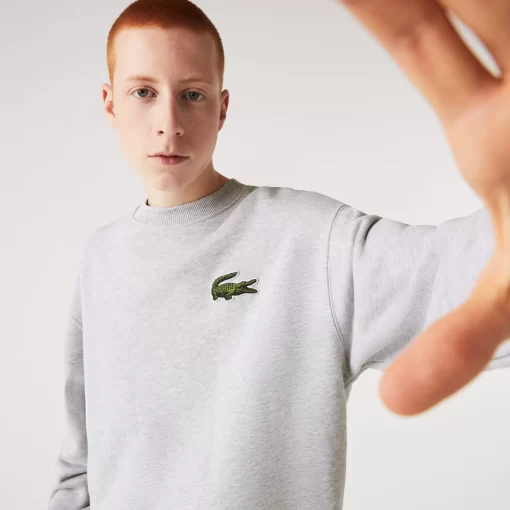 Lacoste Sweatshirts>Unisex Jogger-Sweatshirt Mit Krokodil-Aufnaher Heidekraut Grau Cca