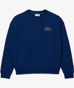 Lacoste Sweatshirts>Unisex Jogger-Sweatshirt Mit Krokodil-Aufnaher Navy Blau F9F