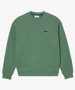 Lacoste Sweatshirts>Unisex Jogger-Sweatshirt Mit Krokodil-Aufnaher Khaki Grun Kx5