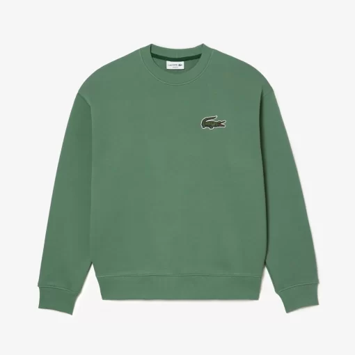 Lacoste Sweatshirts>Unisex Jogger-Sweatshirt Mit Krokodil-Aufnaher Khaki Grun Kx5