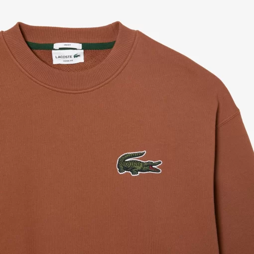 Lacoste Sweatshirts>Unisex Jogger-Sweatshirt Mit Krokodil-Aufnaher Hellbraun Lfa