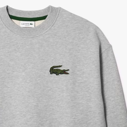 Lacoste Sweatshirts>Unisex Jogger-Sweatshirt Mit Krokodil-Aufnaher Heidekraut Grau Cca