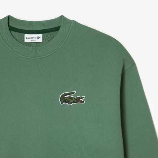 Lacoste Sweatshirts>Unisex Jogger-Sweatshirt Mit Krokodil-Aufnaher Khaki Grun Kx5