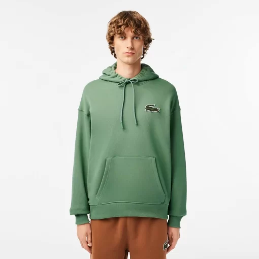 Lacoste Sweatshirts>Unisex Jogger-Sweatshirt Mit Krokodil-Aufnaher Khaki Grun Kx5