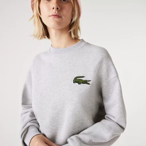 Lacoste Sweatshirts>Unisex Jogger-Sweatshirt Mit Krokodil-Aufnaher Heidekraut Grau Cca