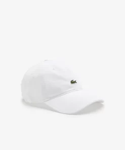 Lacoste Caps & Hüte>Unisex Kappe Aus Bio-Baumwolltwill Weis 001