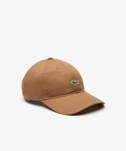 Lacoste Caps & Hüte>Unisex Kappe Aus Bio-Baumwolltwill Braun Six