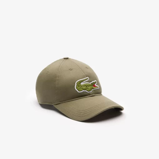 Lacoste Caps & Hüte>Unisex Kappe Aus Bio-Baumwolltwill Khaki Grun 316