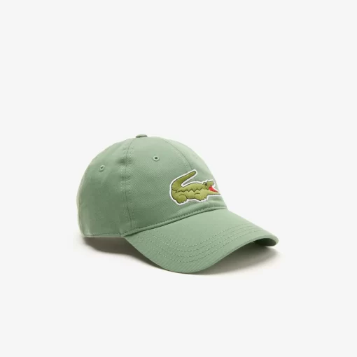 Lacoste Caps & Hüte>Unisex Kappe Aus Bio-Baumwolltwill Khaki Grun Kx5