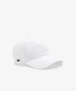 Lacoste Caps & Hüte>Unisex Kappe Aus Bio-Baumwolltwill Weis 001