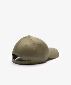 Lacoste Caps & Hüte>Unisex Kappe Aus Bio-Baumwolltwill Khaki Grun 316