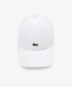 Lacoste Caps & Hüte>Unisex Kappe Aus Bio-Baumwolltwill Weis 001