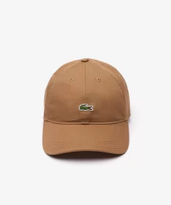 Lacoste Caps & Hüte>Unisex Kappe Aus Bio-Baumwolltwill Braun Six