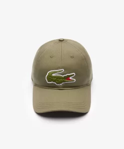 Lacoste Caps & Hüte>Unisex Kappe Aus Bio-Baumwolltwill Khaki Grun 316