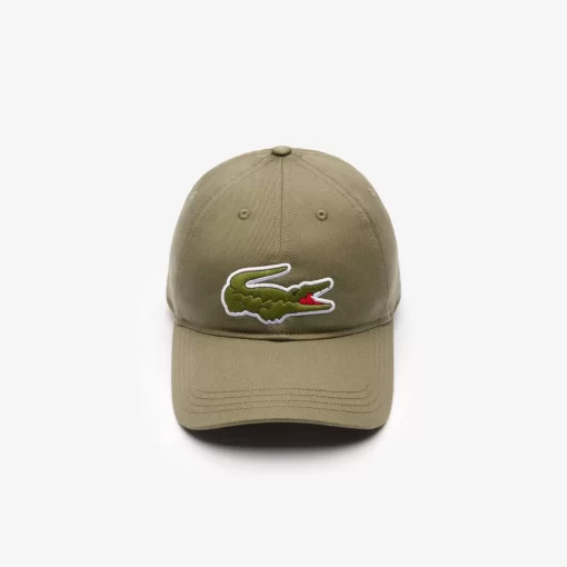 Lacoste Caps & Hüte>Unisex Kappe Aus Bio-Baumwolltwill Khaki Grun 316