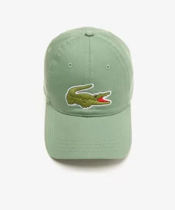 Lacoste Caps & Hüte>Unisex Kappe Aus Bio-Baumwolltwill Khaki Grun Kx5