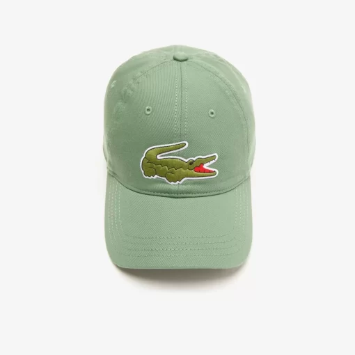 Lacoste Caps & Hüte>Unisex Kappe Aus Bio-Baumwolltwill Khaki Grun Kx5