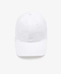 Lacoste Caps & Hüte>Unisex Kappe Aus Bio-Baumwolltwill Weis 001