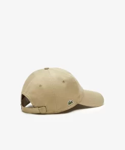 Lacoste Caps & Hüte>Unisex Kappe Aus Bio-Baumwolltwill Beige Cb8