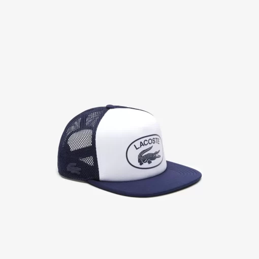 Lacoste Caps & Hüte>Unisex Kappe Aus Mesh Und Neopren Navy Blau / Weis 525