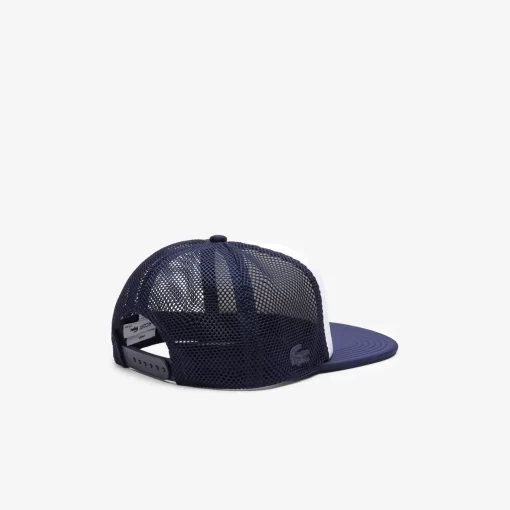 Lacoste Caps & Hüte>Unisex Kappe Aus Mesh Und Neopren Navy Blau / Weis 525