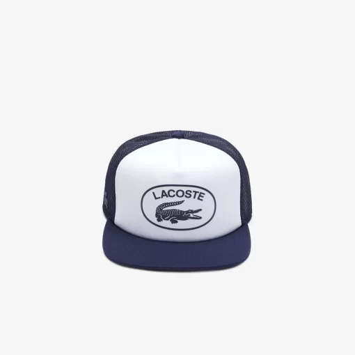 Lacoste Caps & Hüte>Unisex Kappe Aus Mesh Und Neopren Navy Blau / Weis 525