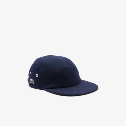 Lacoste Caps & Hüte>Unisex L!Ve Girolle Kappe Aus Baumwollpique Navy Blau 166